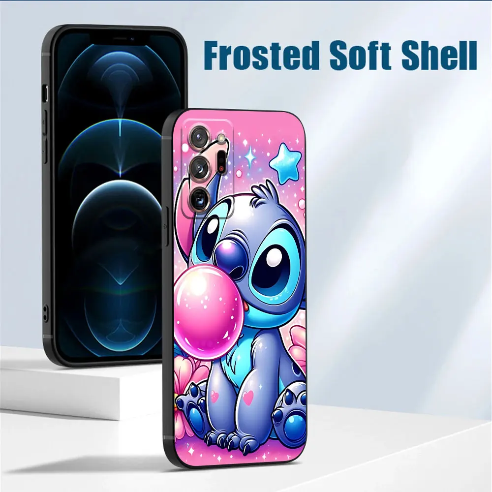 Cartoon Cute Stitch Phone Case for Samsung Galaxy S10 5G S9 S8 Plus S10e Note 20 10 Ultra 8 9 Soft Cover