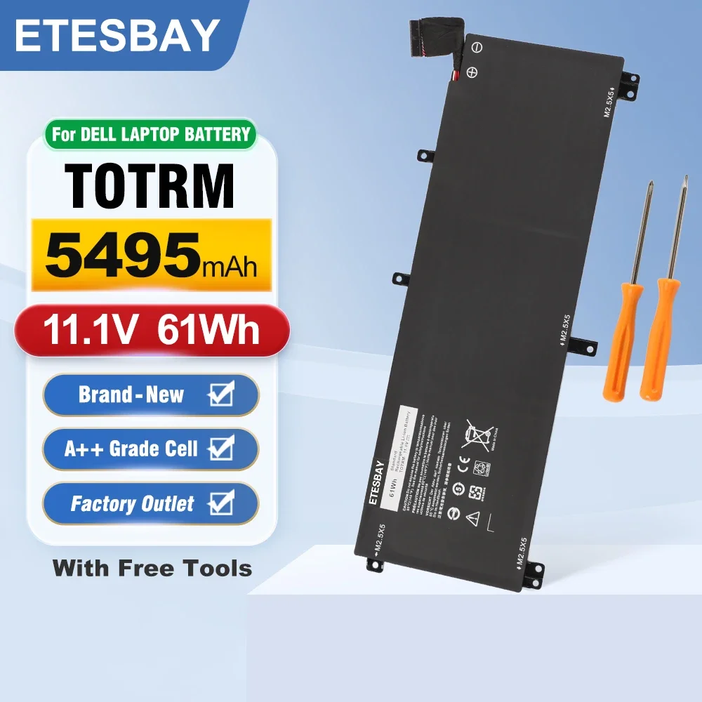 ETESBAY TOTRM/245RR 5495mAh/61WH Battery For Dell XPS 15 9530 Precision M3800 Series H76MV 0H76MY 7D1WJ 07D1WJ Y758W