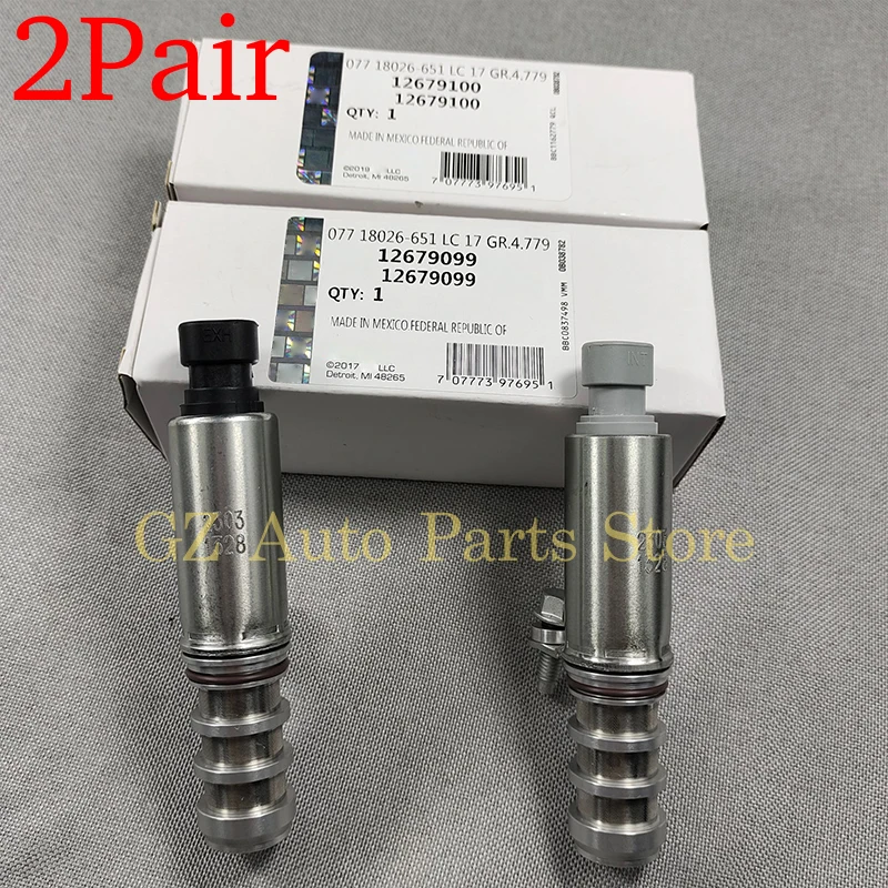 

2Pair Camshaft Valve Timing Solenoid For Chevrolet Malibu Equinox GMC Saturn Antara Pontiac 12679099 12679100