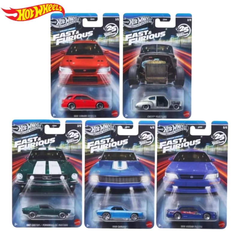 

Hot Wheels Hnr88-N Fast&Furious Series Subaru Chevy Fleetline Mustang Camaro Nissan Maxima 1:64 Литая под давлением модель автомобиля Коллекционная игрушка