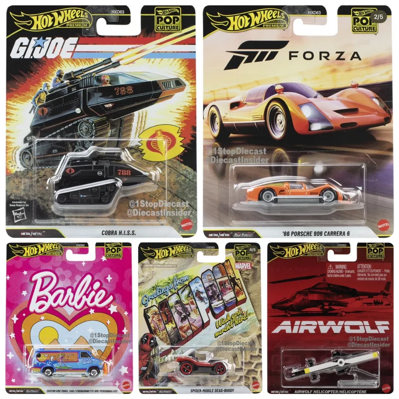 

Hot Wheels POP Culture Premium HXD63 Porsche 911 Nissan Skyline GT-R Back To The Future Collectible Model Cars Diecast Toy Gift