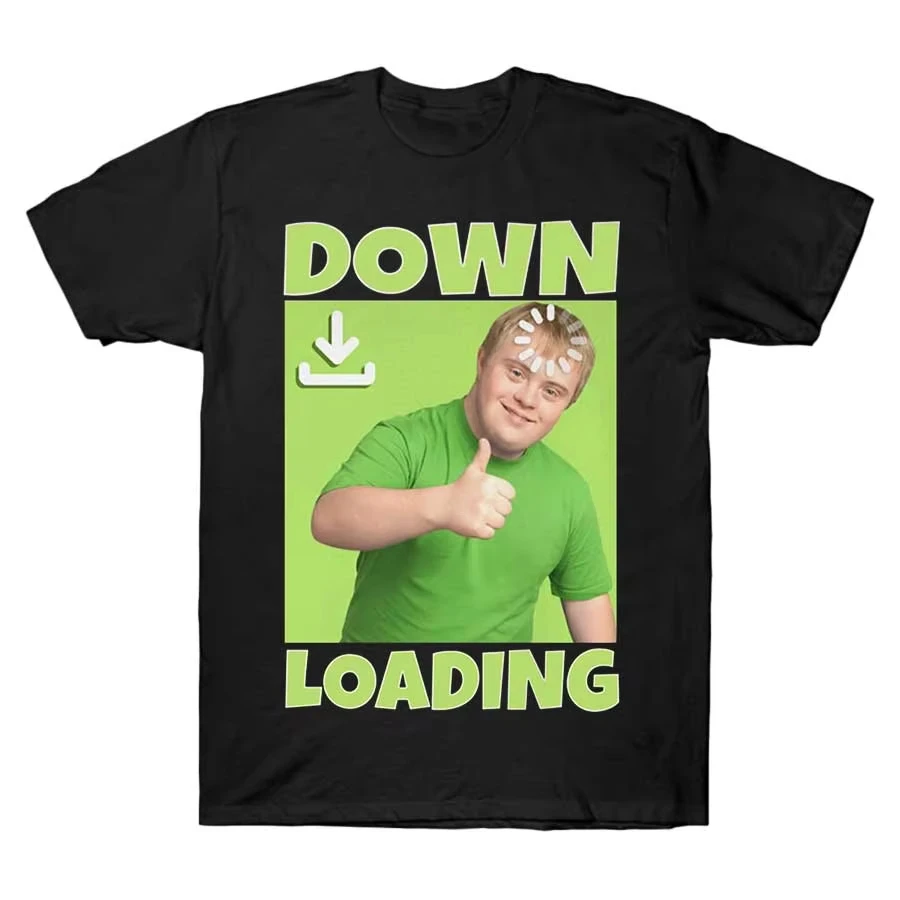 2026 Down Loading Funny T-shirt Men's Women's Plus Size Casual Short Sleeve Crew Neck Cotton Tee Unisex Fashion Streetwear Tops