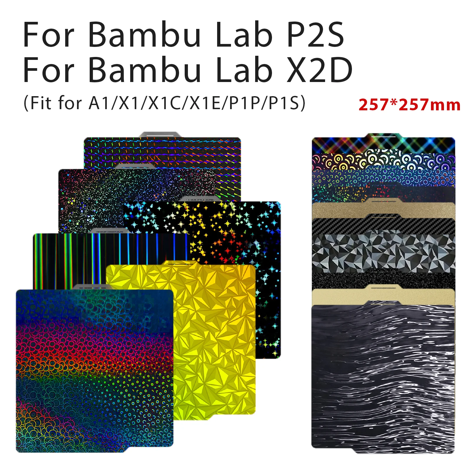 

Двусторонняя пластина 257x257 мм для Bambu Lab X2D/P2S/X1C/P1P, PEI-покрытие, пружинная сталь, нагреваемая рабочая поверхность, аксессуары для 3D-принтеров