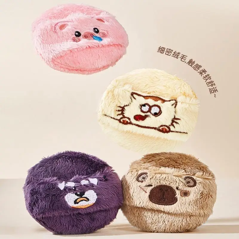 {MX} أداة توزيع مسحوق فضفاضة متدفقة ناعمة كرتونية صديقة للبشرة أداة توزيع مسحوق سميكة وكبيرة