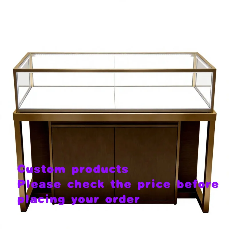 custom.High-End Perfume Desk with LED Lit Tempered Glass Showcase Fragrance Consulting and Service Eco-Friendly Heavy Duty D