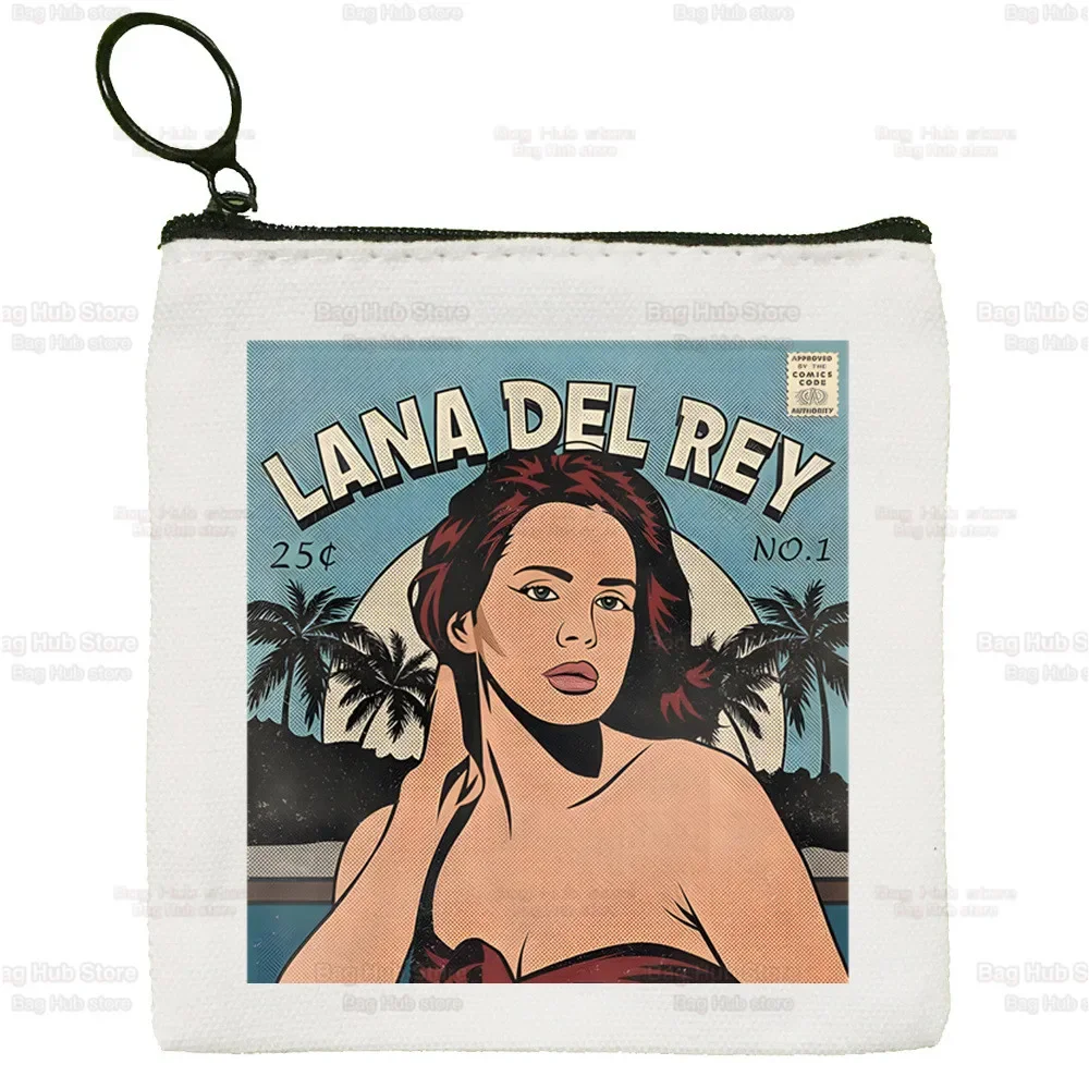 Y2k المغني لانا ديل ري حقيبة المفاتيح الكلاسيكية الرسوم المتحركة الطباعة سستة حقيبة التخزين طباعة مخصصة #4