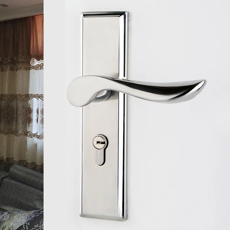 Bedroom Door Lock Indoor Universal Lock Changing Door Handle Hole Distance Of 180 Double Tongue Lock Handle Wooden Door