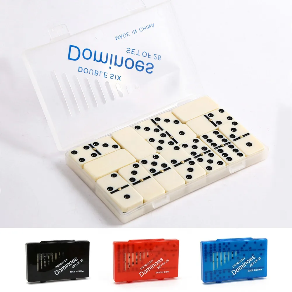 

Набор домино из 28 разноцветных фишек, семейная настольная игра для досуга и путешествий, портативный подарок