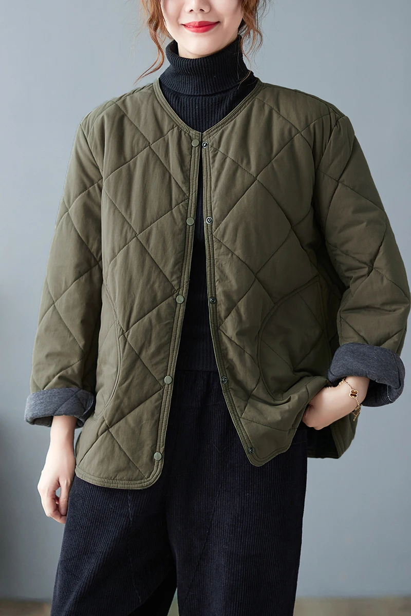 Artistico versatile in cotone leggero Jaet New Sle 2025 ular Cappotto in cotone ort autunno inverno di piccole dimensioni da donna