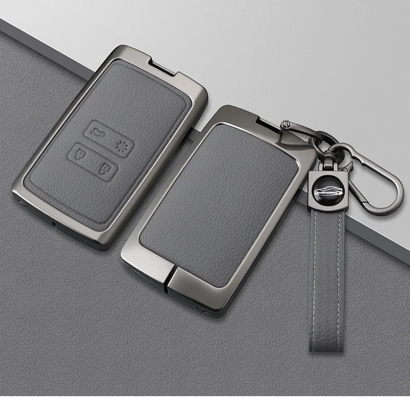 

For Renault Captur Koleos Kadjar Zoe Arkana Espace Clio Megane Grand Scenic Sandero Dacia Duster Card Metal Car Key Case Shell