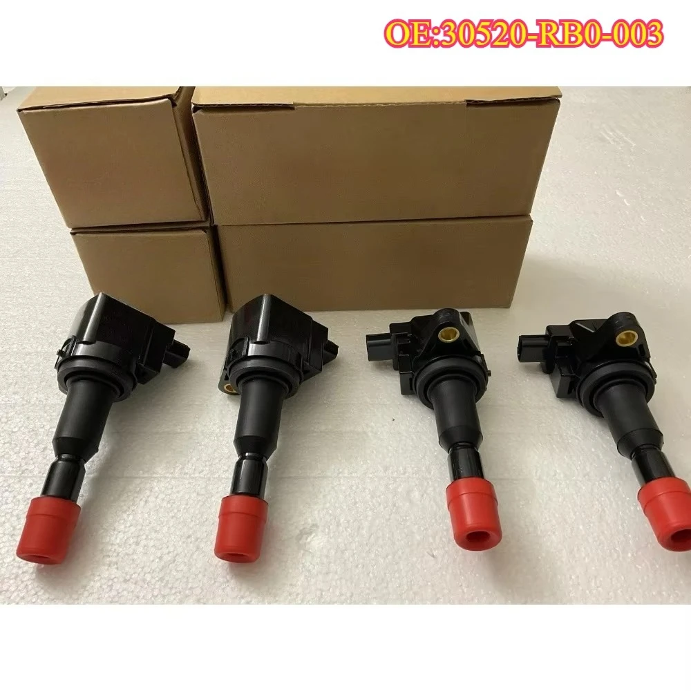 High quality New For 4PCS 30520-RB0-003 CM11-116 30520RB0S01 Ignition Coil For Honda FIT 1.5L JAZZ III 2008- CITY V CR-Z 1.5