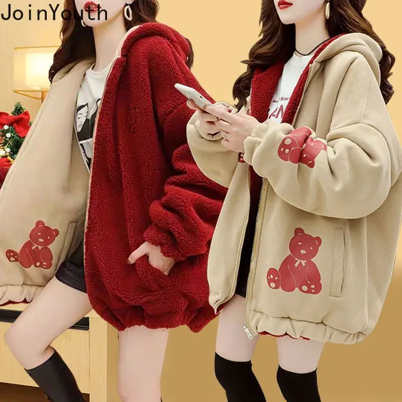 Winter Clothing Oversized Coat Fashion Thicked Casual Y2k Jackets