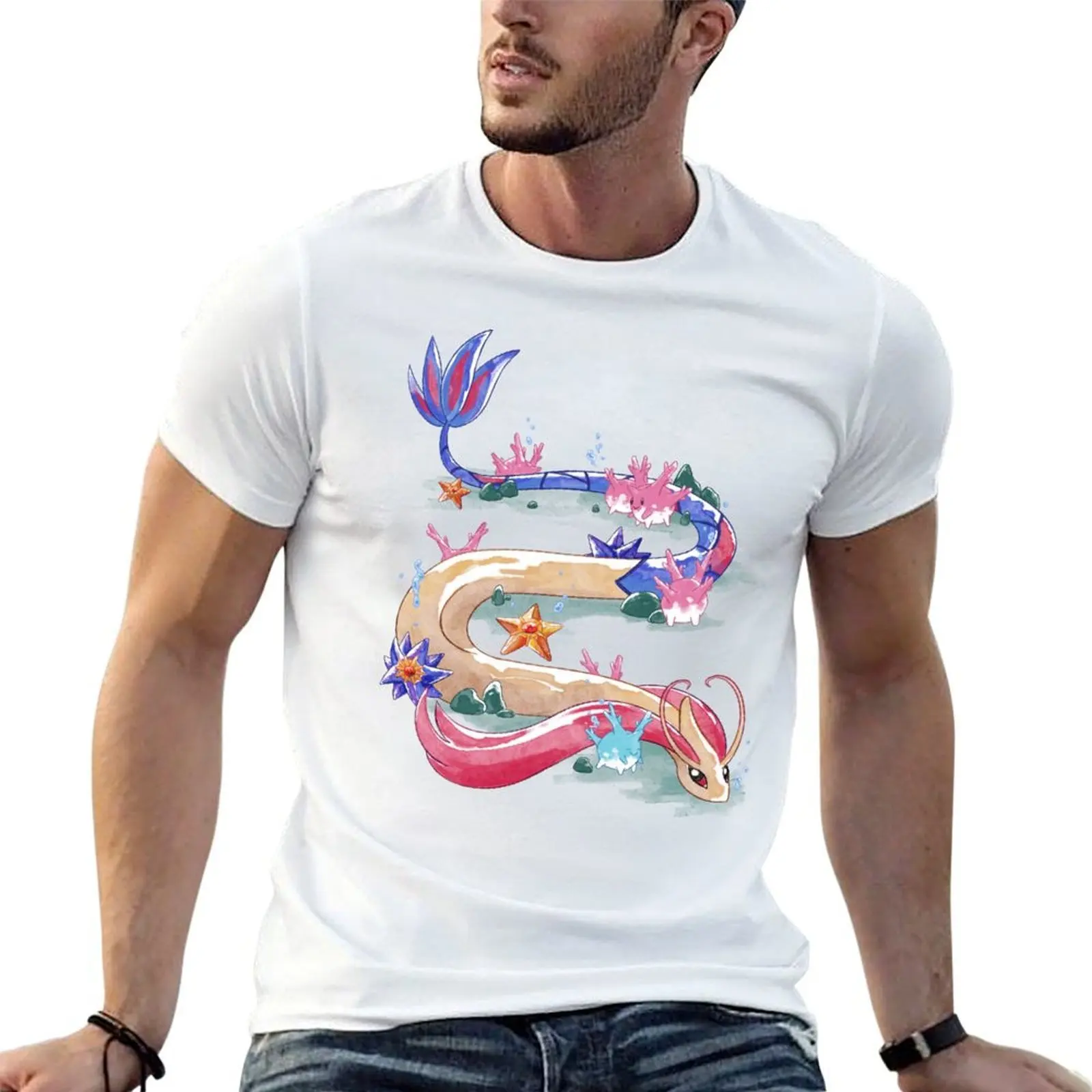 Mílótic Summertime Under the Sea T-Shirt oversized graphic tee plus size tops mens t shirts pack