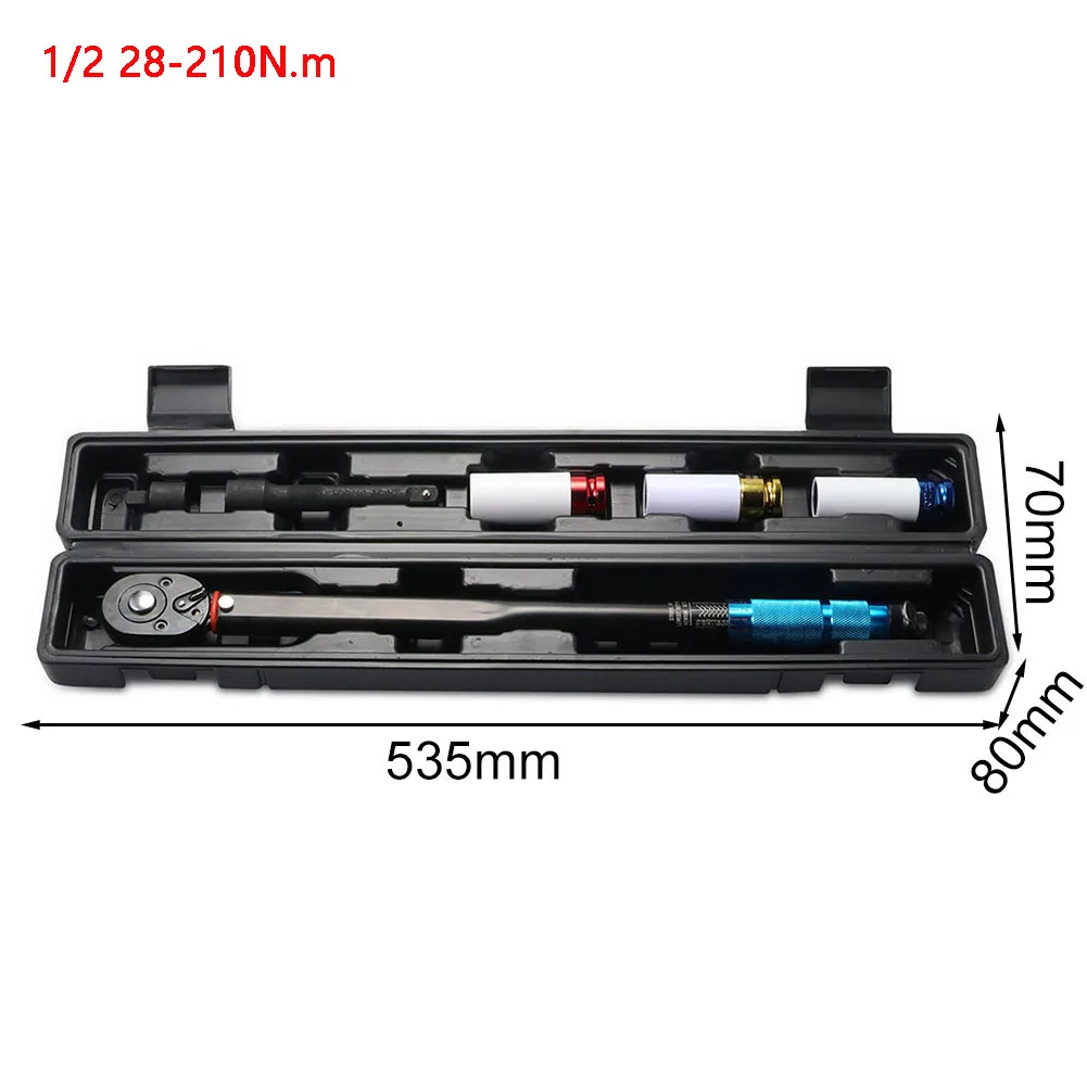 مفتاح عزم دوران قابل للتعديل لصيانة المركبات محرك 1/2 بوصة مع ميزة السقاطة 20 230N م وخيارات 28 210N م