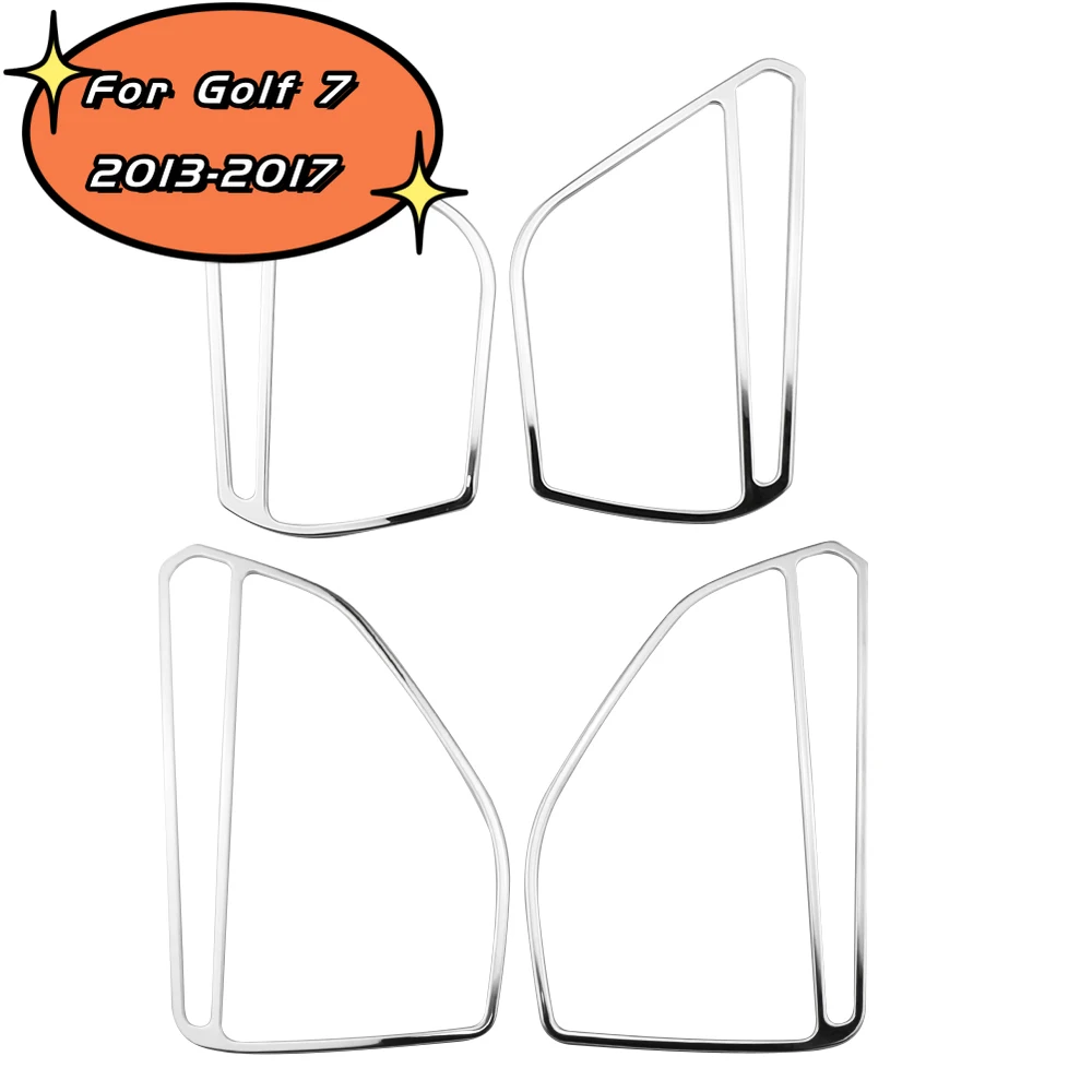 4Pcs/set Stainless Steel Car Door Speaker Audio Sound Loudspeaker Cover Trim for Volkswagen Golf 7 MK7 7.5 MK7.5 2012 - 2019