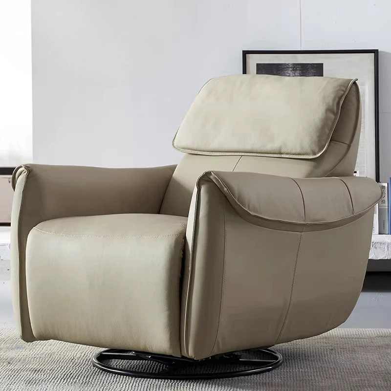

Bedroom Single Living Room Leisure Chair Household Single Chair Lazy Leather Sofa Chair