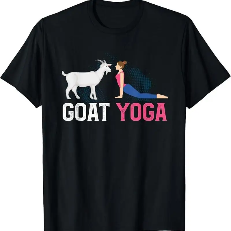 Funny Goat Woman Yoga Favorite Animal Goat Farmer Yogi Pose T-Shirt
