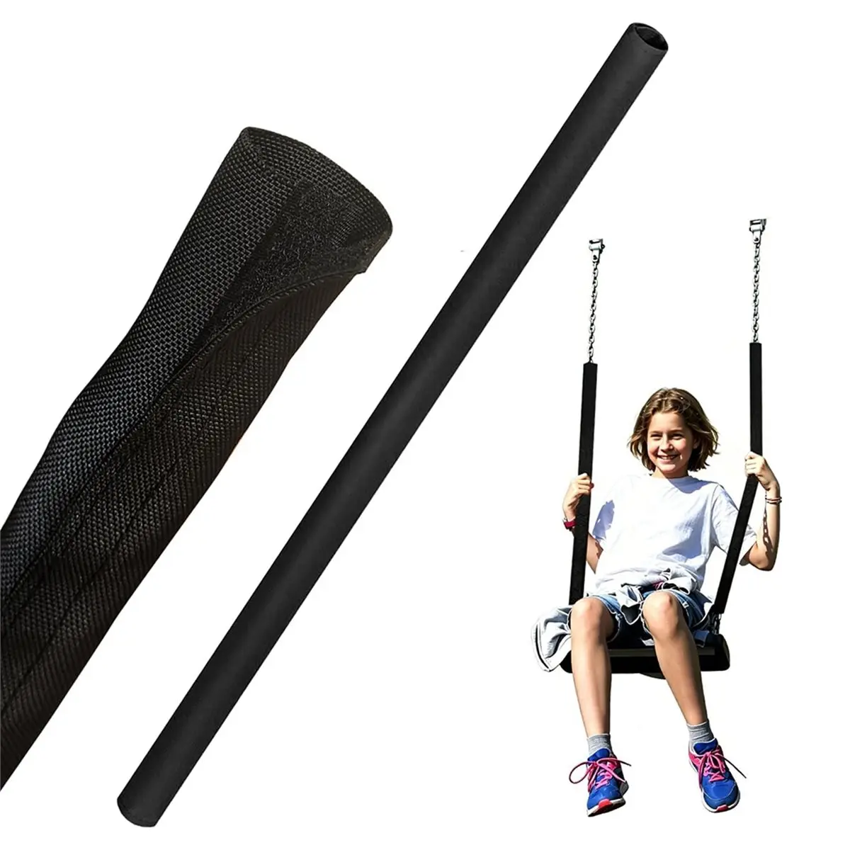 2 Pack Swing Chain Cover Swing Chain Handle Grip Sleeve Swing Handle Grip Sleeve for Gardens, Patios, Backyards
