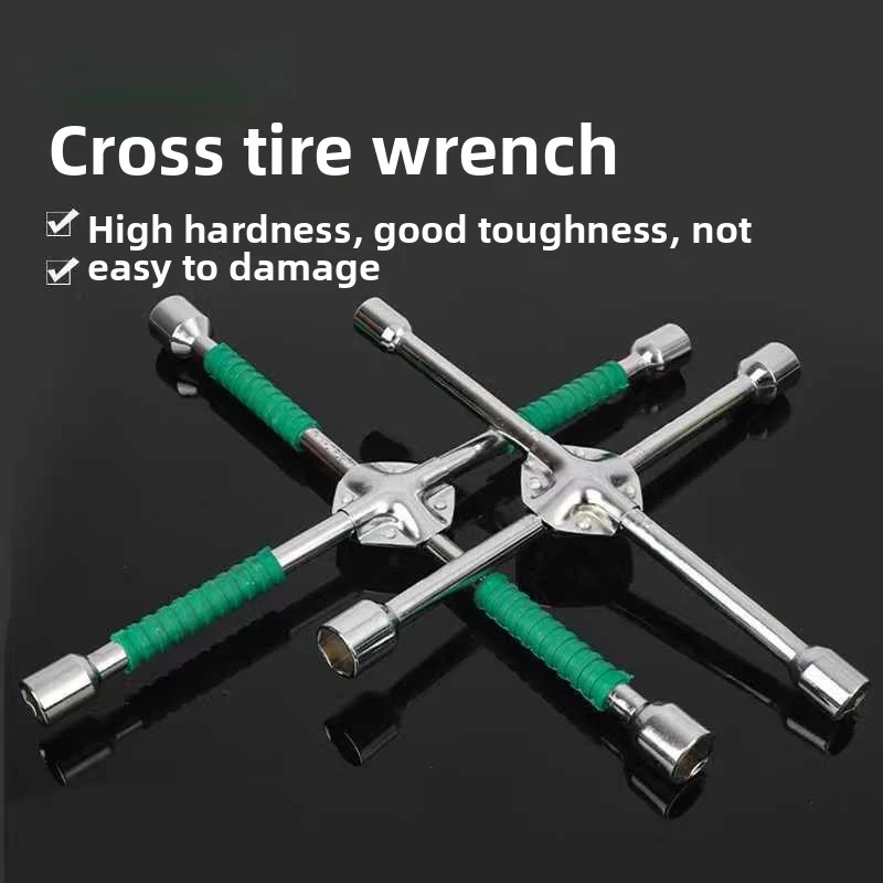 Cross tire wrench socket wrench car repair  changing disassembly tool external hexagon