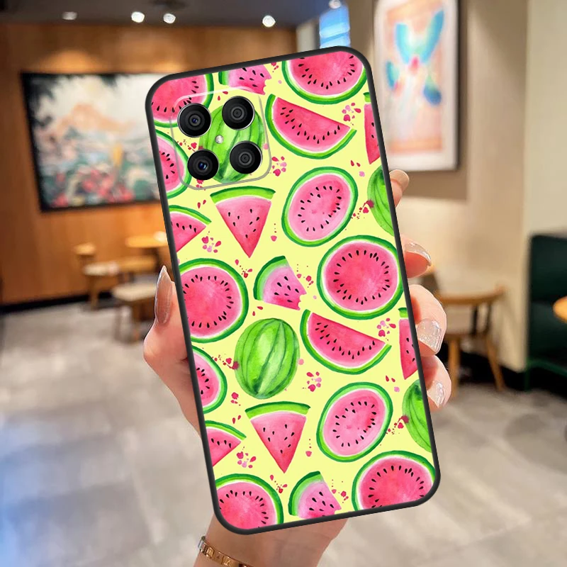 Cute Summer Fruit Watermelon Cover For Huawei Nova 5T P20 P30 P40 Lite P50 Pro P Smart 2021 Honor X8 X7 X9 50 Case