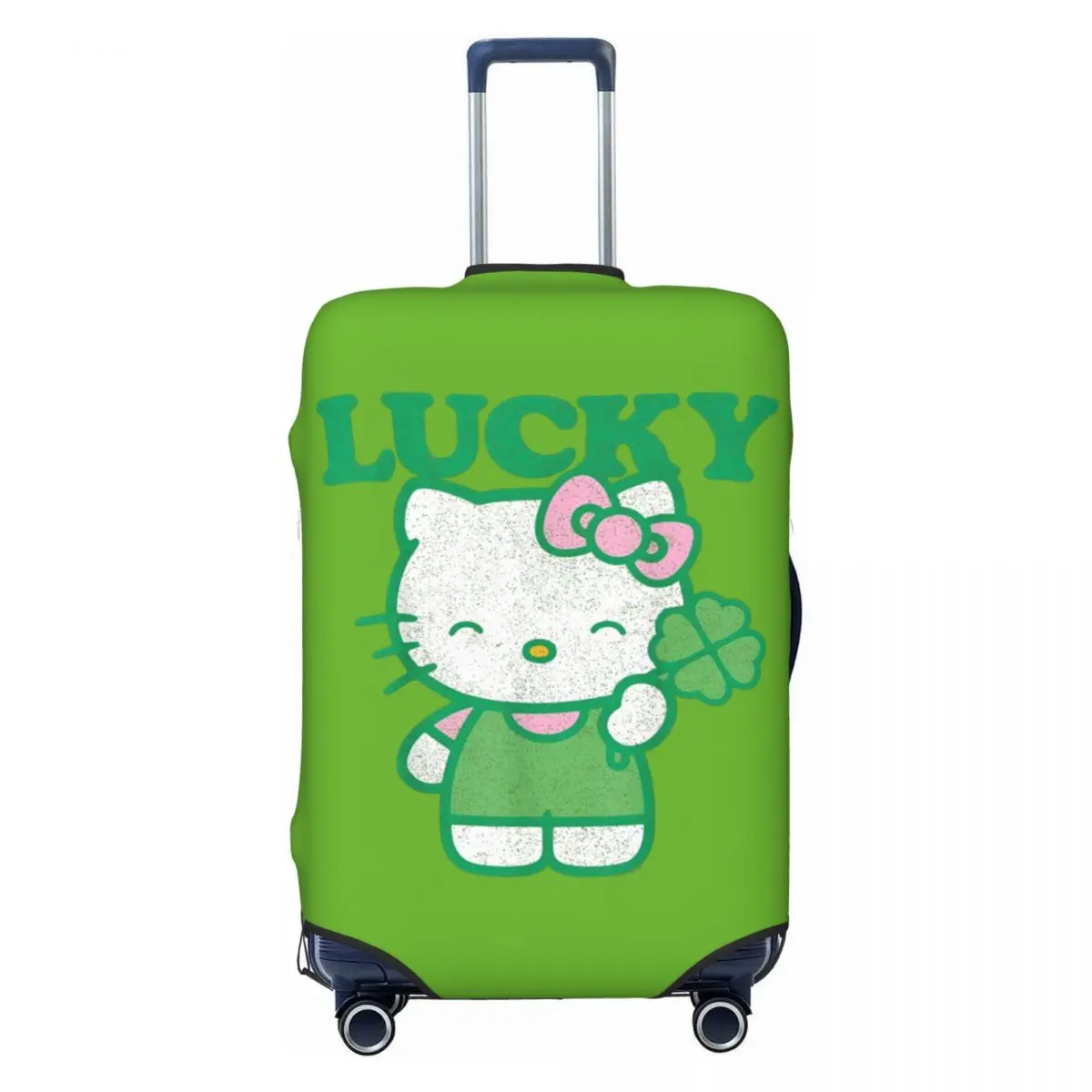 Hello Kitty Lucky Clover Suitcase Cover Holiday Cruise Trip Elastic Luggage Accesories Protection