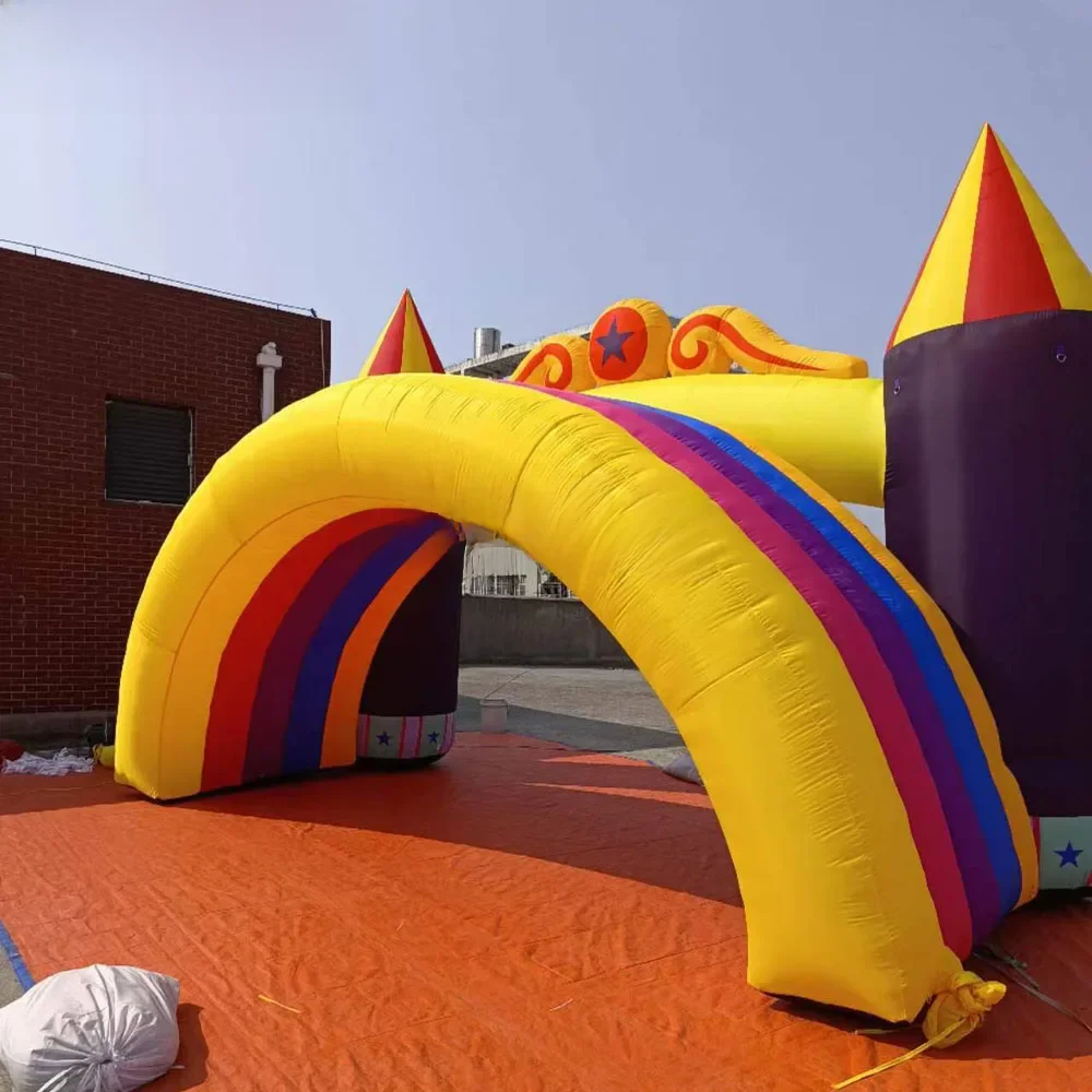 OEM Inflatable Children's Party Castle Arch with Tunnel Outdoor Entrance Arch with Blower for sale Factory Direct