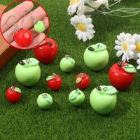 2/8/14pcs Red and Green Apple Shaped Pendant, DIY Necklace and Earrings, Valentine's Day Christmas Thanksgiving Gift Accessories