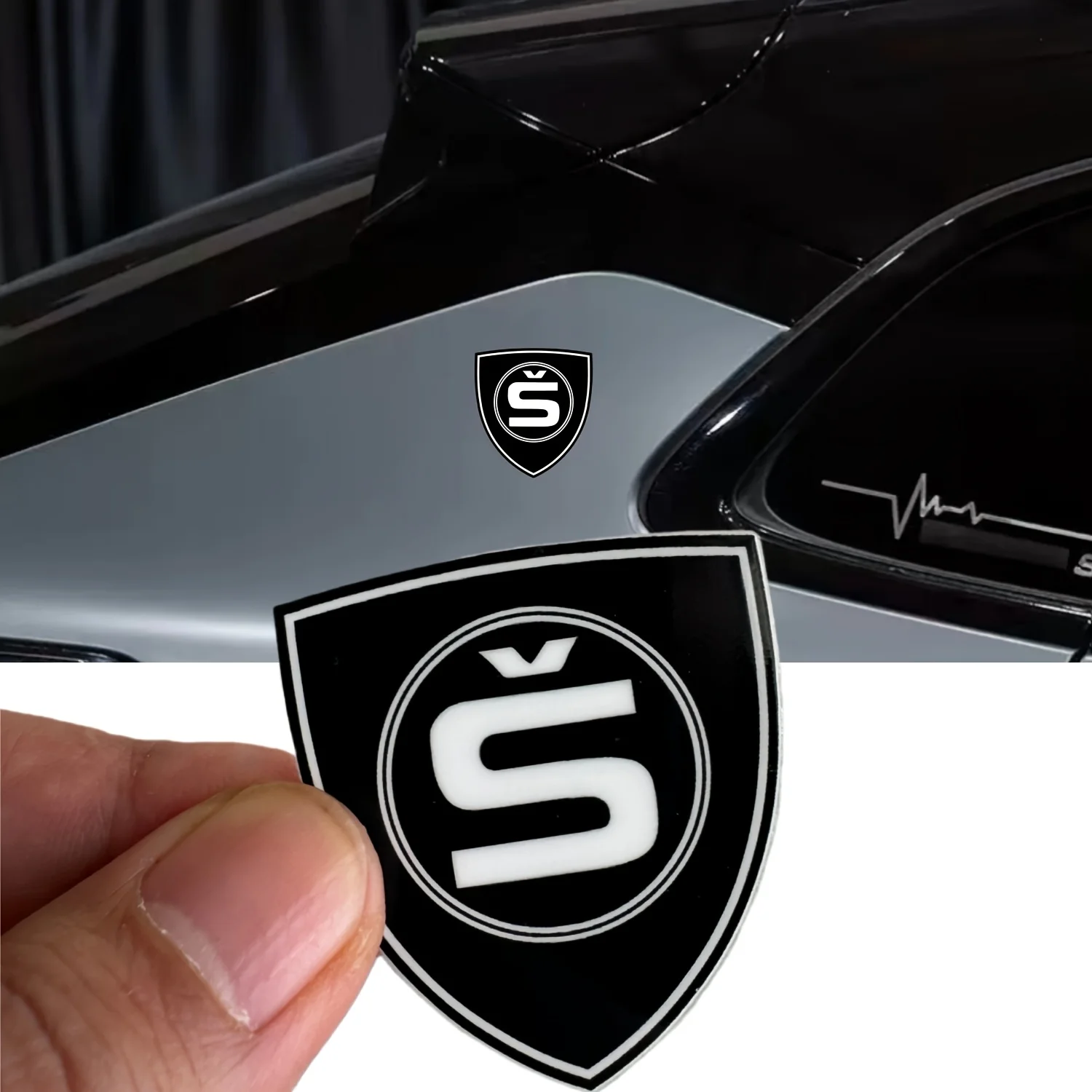2PCS/4PCS/1Set S-Shape Car Badge Emblem Decal - Universal Decoration for Car Motorcycle Auto Accessories Sticker