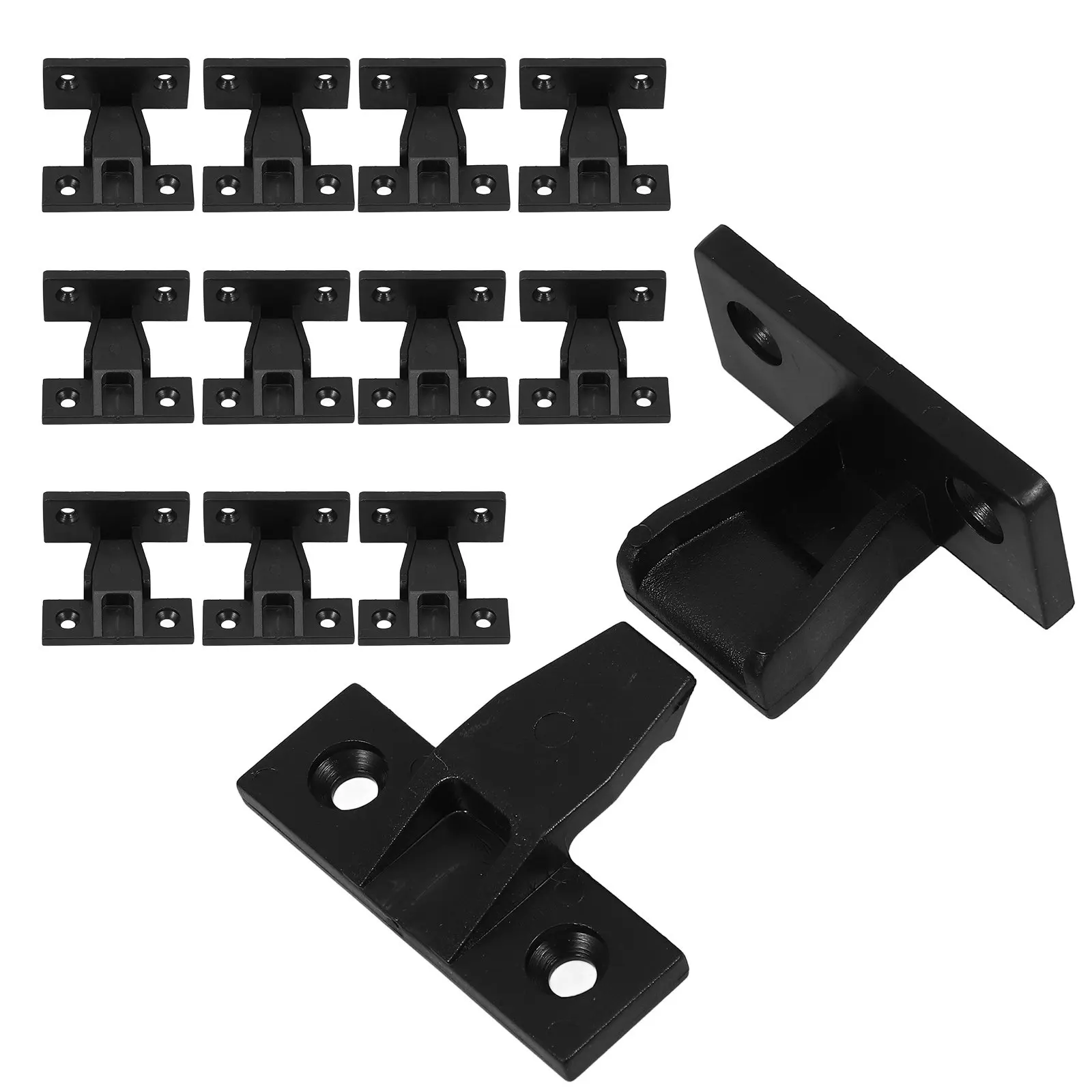 12Set Roman Column Buckle Connector Adjustable Height False Front Cabinet Clips Plastic Bracket for Wall Cabinet Installation