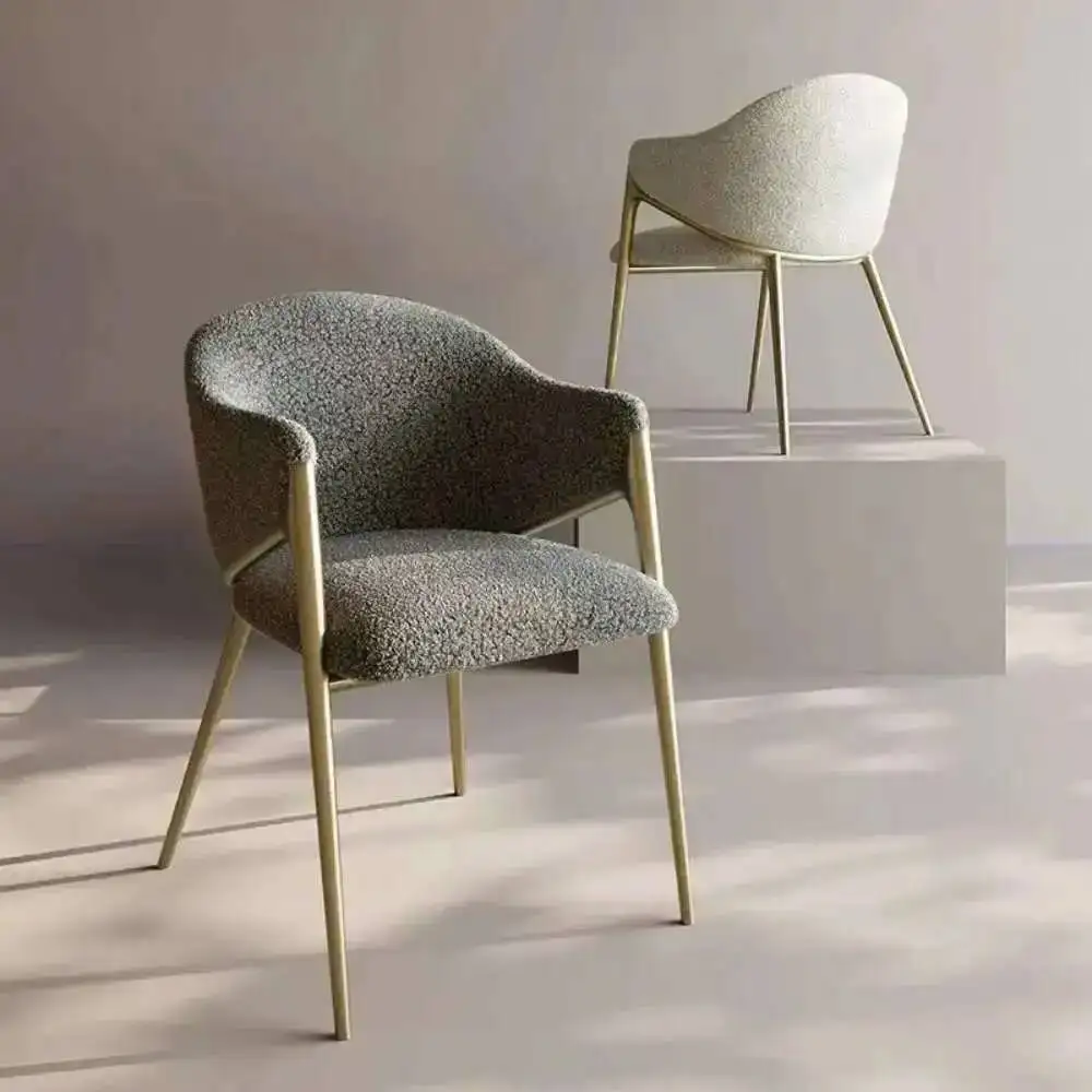 Restaurant Green Dining Chairs Velour Nordic Minimalist Handle Dining Luxury Chairs Sillas Para Comedor Home Furniture