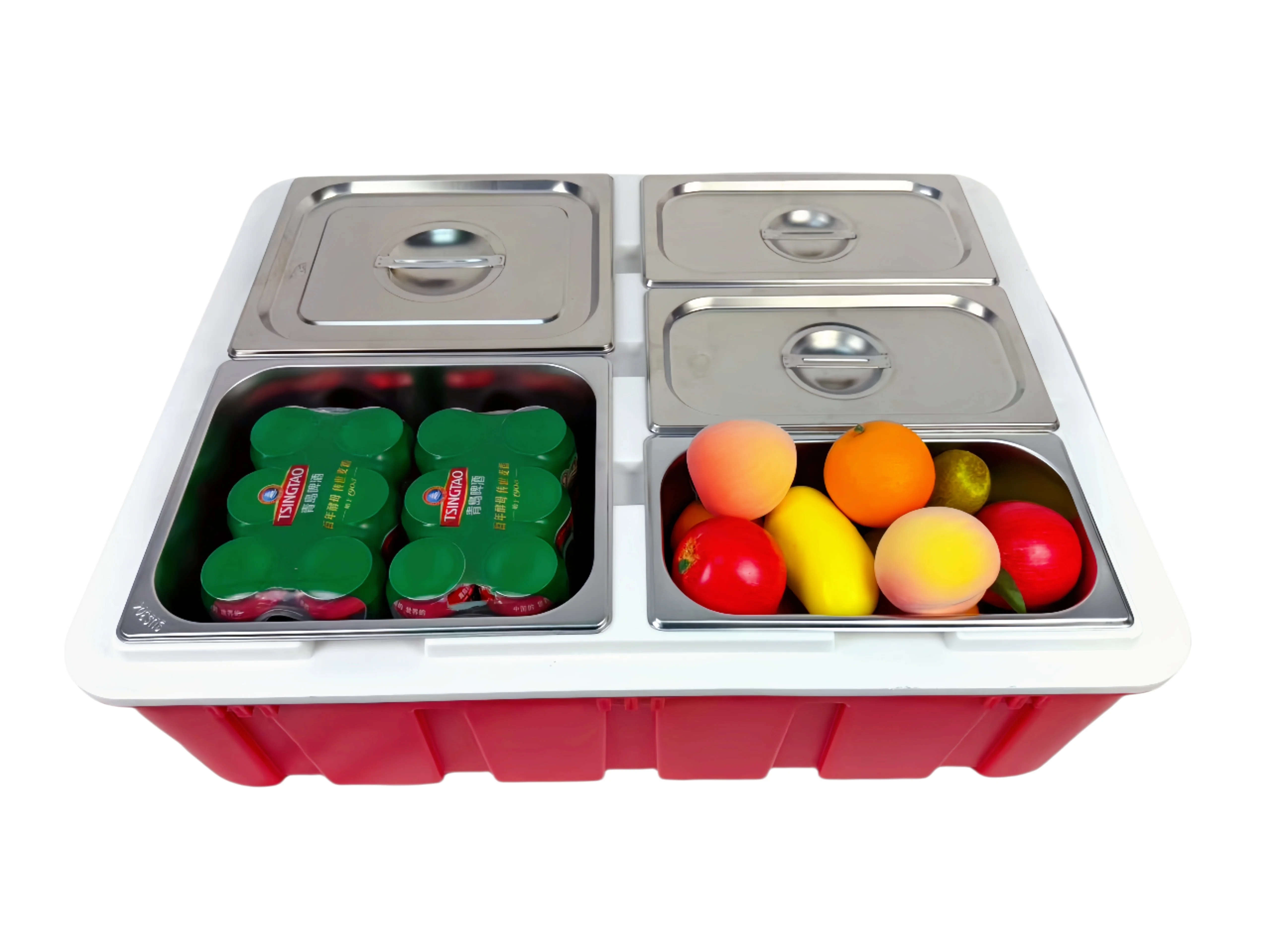 70L-5 توريد صندوق تبريد معزول لمقلاة الطعام GN، حقن PP مصبوب للتخزين البارد والنقل صندوق معزول #5