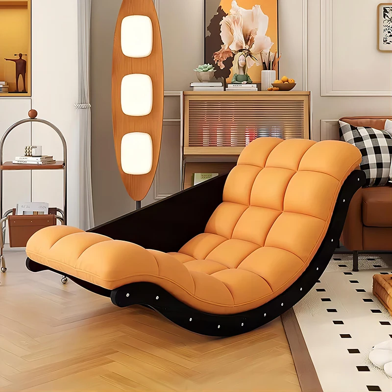 

Banana Boat Home Rocking Chair Multifunctional Lazy Sofa Solid Wood Balcony Leisure Chair