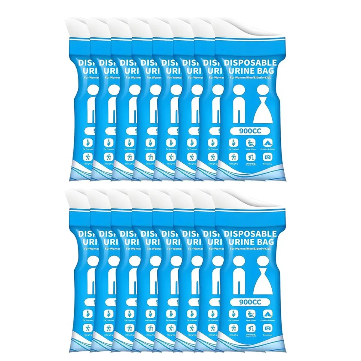 POPULAR-Disposable Urine Bags, 16 Pack 900ml Portable Urinal,Emergency Urine Bags for Men and Women,Travel Leak-Proof Pee Bags