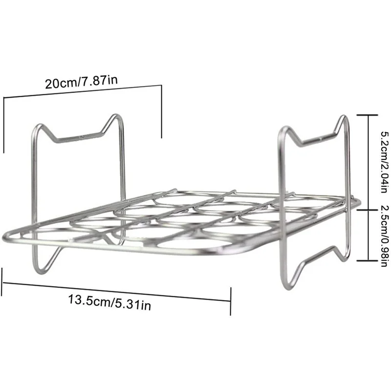 Air Fryer Rack for Ninja Foodi Air Fryer DZ201, DZ401, 304 Stainless Steel Rack for Steaming, Air Fryer