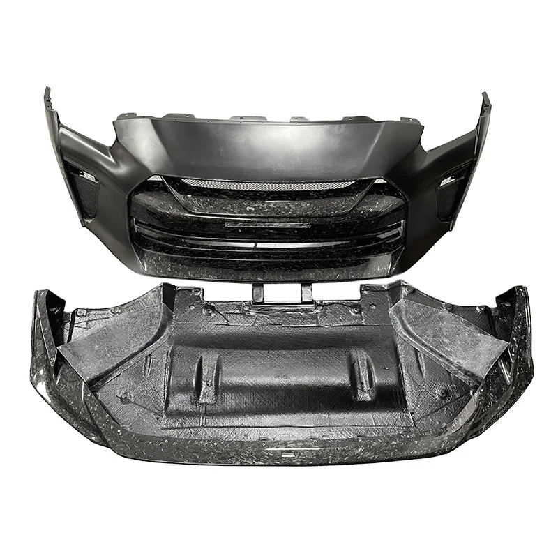 

suitable for Top Secret Style Half Forged Carbon Fiber Car Front Bumper With Lip for Nissan GTR R35 2008-2019