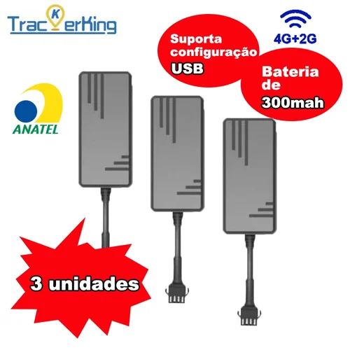 Trackerking J16 4G GPS tracker 3 unidades Dispositivo localizador de seguimiento en tiempo real Protocolo GT06 j16 rastreador 4g