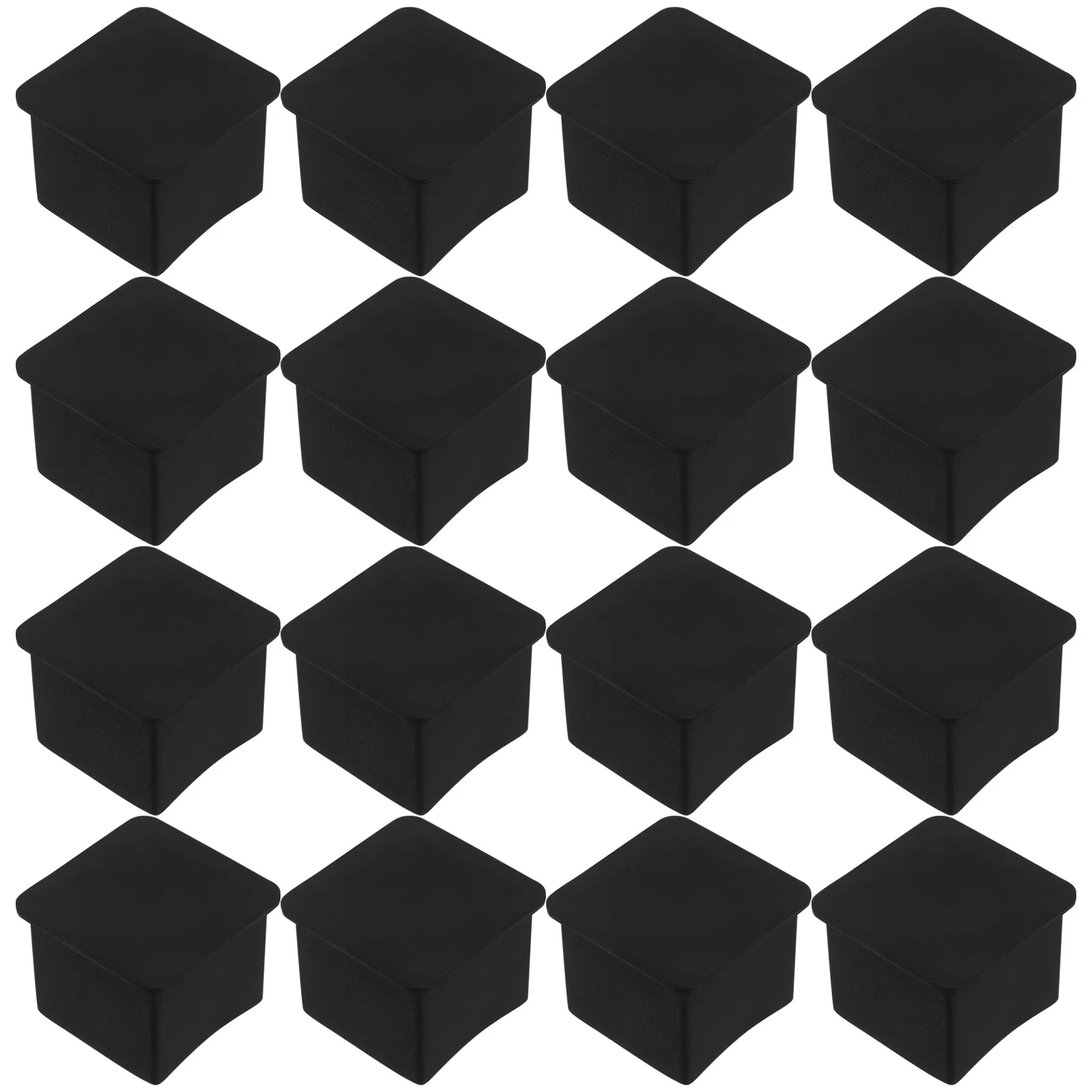 

20Pcs Furniture Leg Covers PVC Soft Square 3cm Non-Slip Floor Protector Chair Table Feet Pads Black Chair Leg Floor Protectors