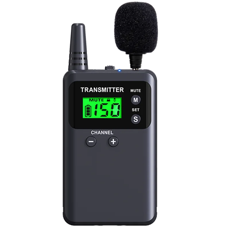 2.4G Wireless Whisper Tour Guide System Portable Audio Transmitter Receiver for Travel Agency Excursion Museum Conference