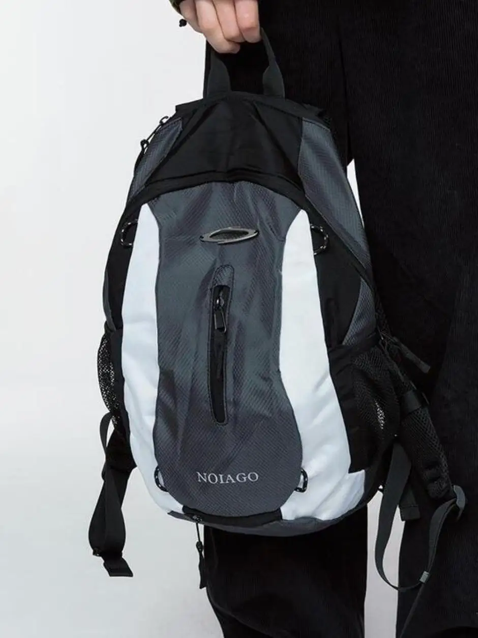 Minji Noiago Color Blo Bapa Large Capaci Student Leisure Bag for Class College Sle Nylon ex oulder Bag