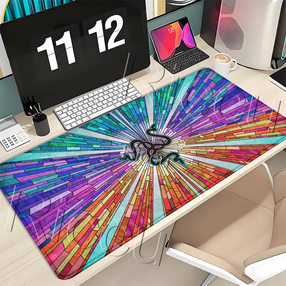 R-Razer Mouse Pad Gaming XXL Keyboard Large esports Mousepad 400x900mm Office accessories MouseMat HD printing overlock Desk Mat
