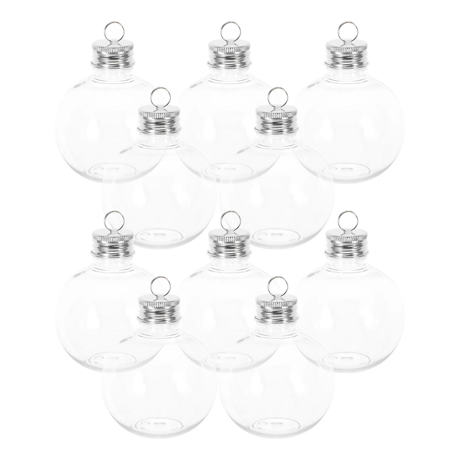 

10pcs Christmas Decoration Ornaments 150Ml Clear Plastic Fillable Balls For Drinks Holiday Home Office Decor Reusable