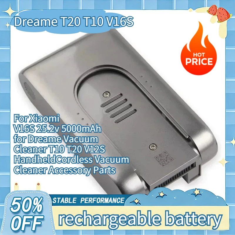 

New Replacement Battery For Xiaomi Dreame Vacuum Cleaner T10 T20 V12S V16S Handheld Cordless Vacuum Cleaner Accessory Parts