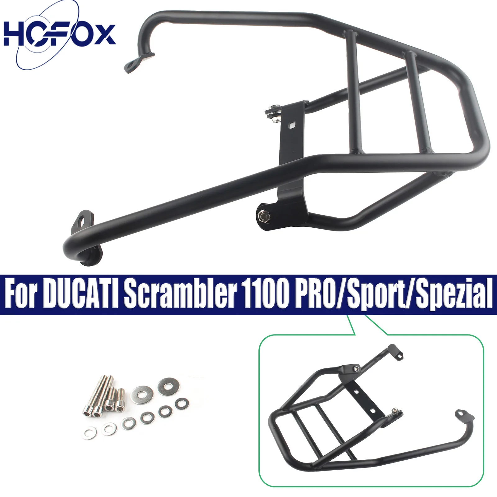 

For DUCATI Scrambler 1100 PRO/Sport/Spezial Rear Tail Rack Carrier Panniers Bag Luggage Shelf Bracket
