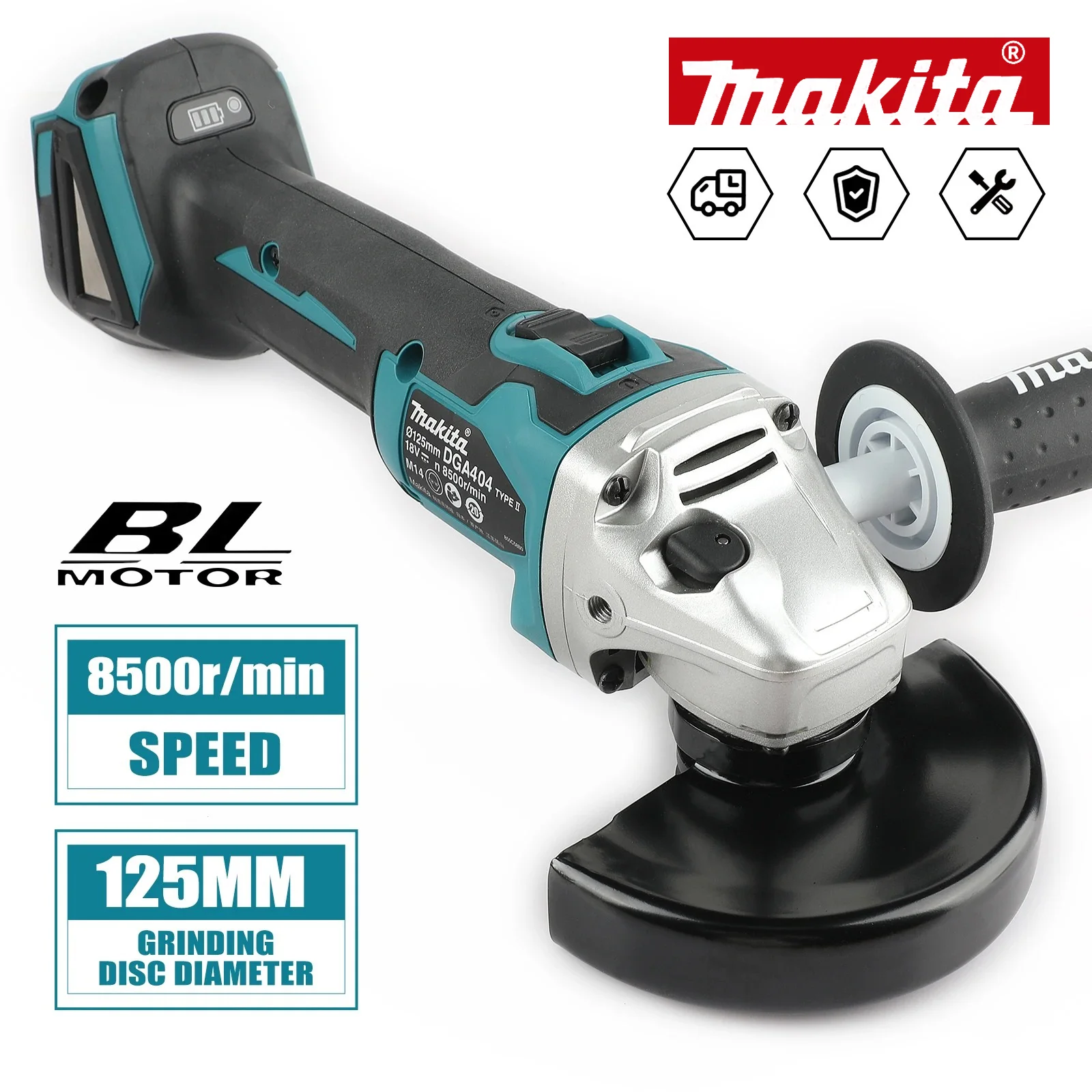 

Original Makita 18V Battery| DGA404 brushless electric angle grinder set,rechargeable cutting and polishing machine battery set