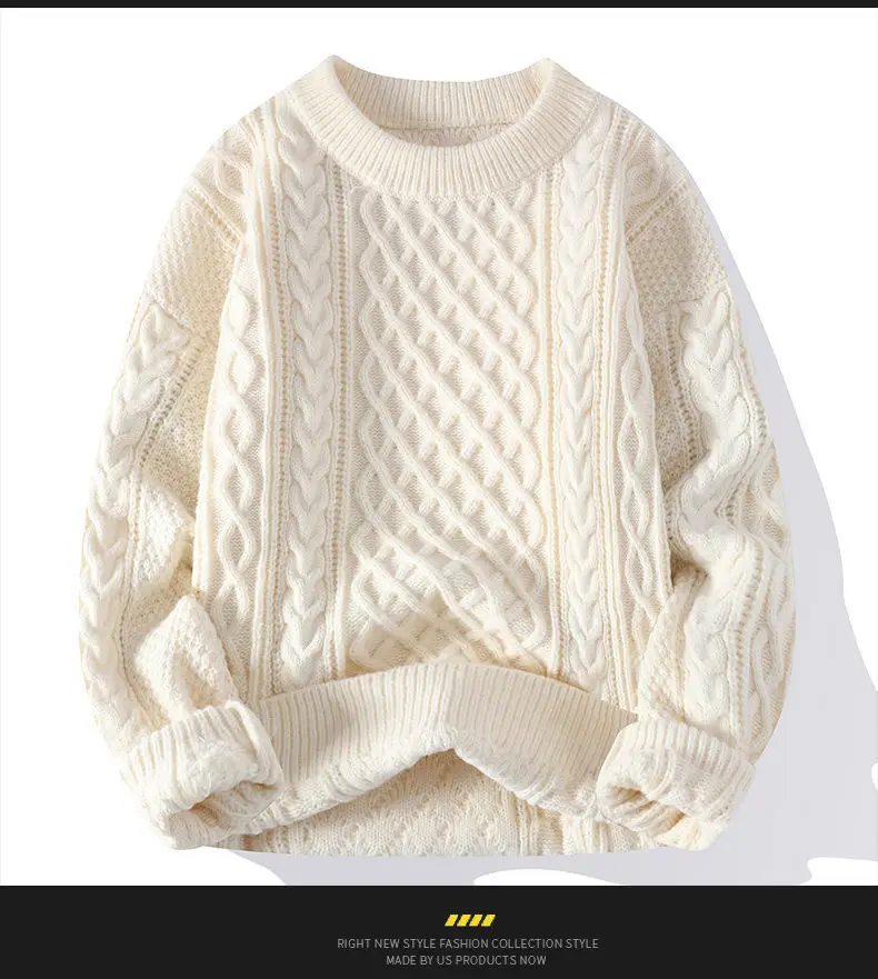 Neuer Herren-Strickpullover für Herbst und Winter, Weihnachtlicher Roter Pullover, Warmer Karo-Pullover für Studenten, Lässige Herrenjacke, Weiches, Warmes, Mehrschichtiges Oberteil – Detail 19