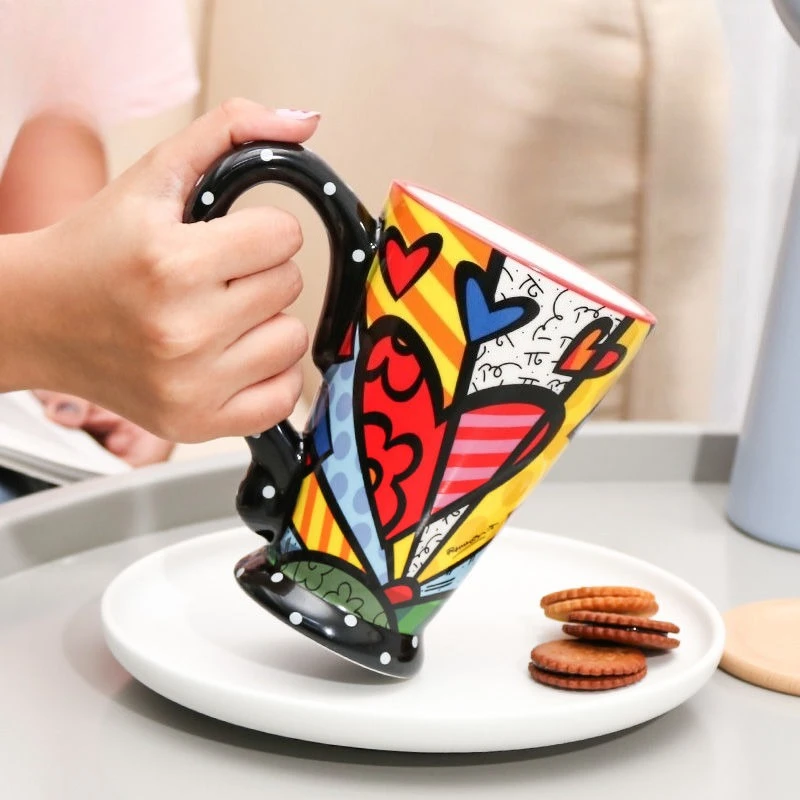 Ceramics Mugs Creative Unique Aesthetic Coffee Cups Art Personalized Pretty Drinkware Home Office Kitchen Tableware Accessories