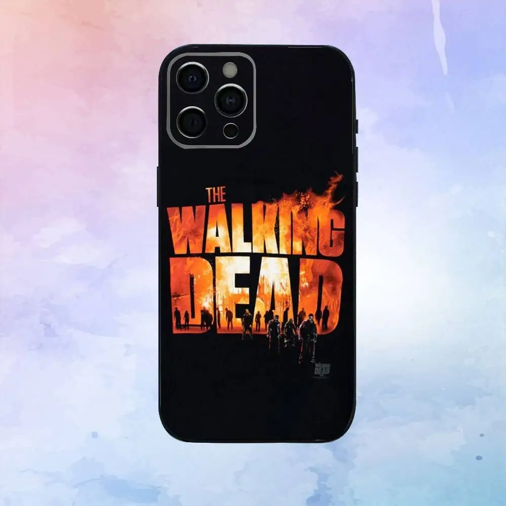 TWD T-The Walking Dead Phone Case  For iPhone17,16,15,14,13,12,11 Plus,Pro Max Soft Black Cover