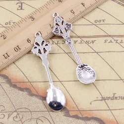 10pcs Charms Kitchen Spoon 63x15mm Tibetan Silver Color Pendants Antique Jewelry Making DIY Handmade Craft