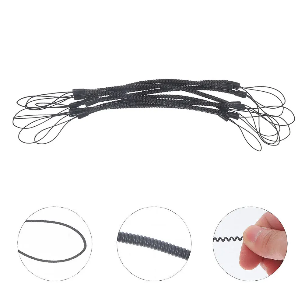 

10Pcs Phone Lanyard Spring Rope Pen Lanyard Retractable Cord Stylus Pen Leash Anti Lost Rope Retractable Cord Tether