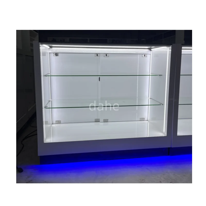 Custom. Hot Selling Glass Display Cabinet Store Display Cases Showcase for Smoke Shop Accessories Smoke Shop Supplies